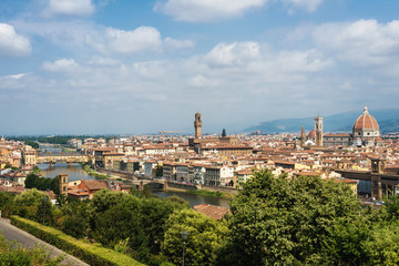 Fototapeta na wymiar Panorama of Florence in summer