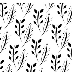 branches plant floral decoration pattern vector illustration