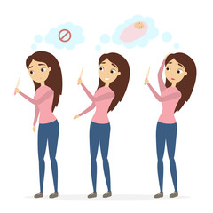 Obraz premium Pregnancy test illustration.