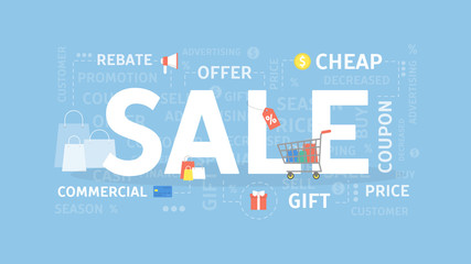 Sale concept illustration.