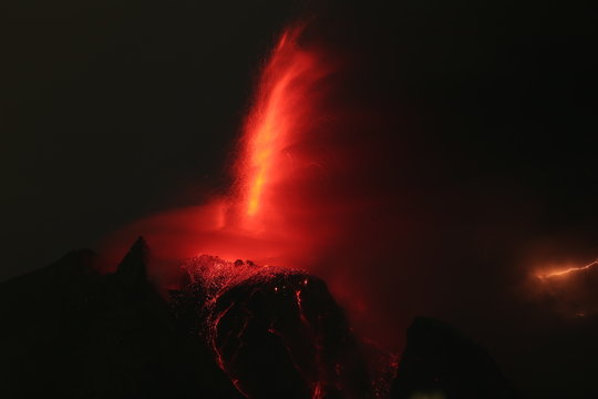Mount Sinabung Eruption, North Sumatra Indonesia