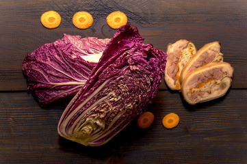 chinese cabbage and meatloaf