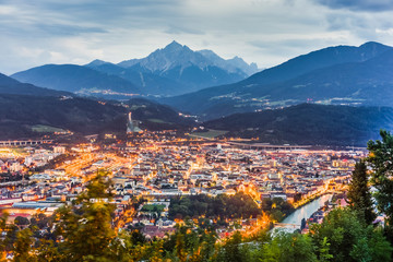 Nordkette mountain in Tyrol, Innsbruck, Austria. - obrazy, fototapety, plakaty