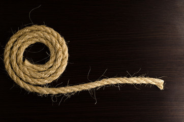 rope on a dark background