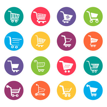Shopping Cart Icons Design Elements Illustration