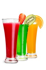 Strawberry, Orange and Kiwi Juice