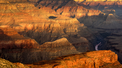 Grand Canyon - Mohave Point Sunrise with the Colorado River 