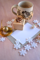 Christmas card with decoration