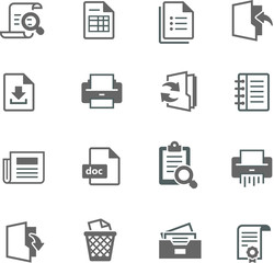 documents vector icon set