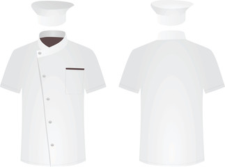 White chef uniform. vector illustration