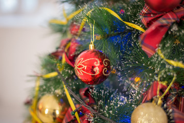 Christmas decoration on christmas tree