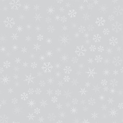 abstract seamless pattern of snowflakes. Christmas background for design of posters, postcards, invitation for the new year.