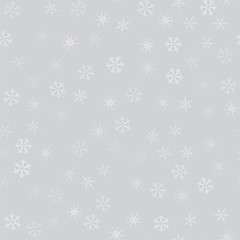 abstract seamless pattern of snowflakes. Christmas background for design of posters, postcards, invitation for the new year.