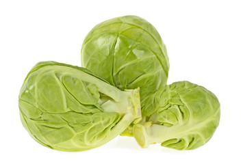 Fototapeta premium Brussels sprouts isolated on a white background