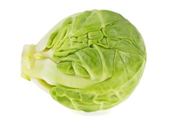 Fresh brussels sprout isolated on a white background