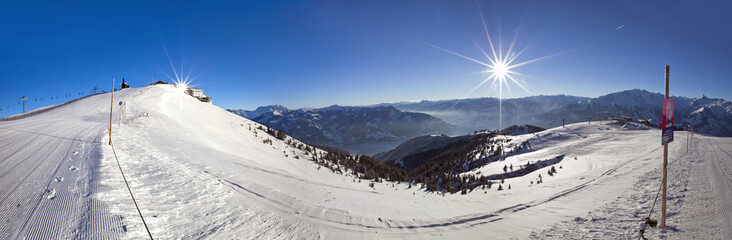 Doppelter Sonnenschein auf der Schmittenh&ouml;he in Zell am See