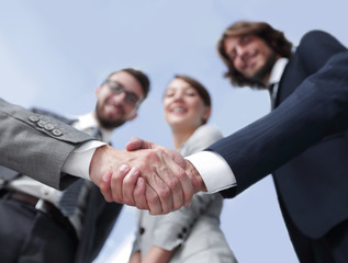 business handshake.the concept of partnership