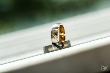 A photo of heart-shape rings.