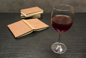 Book and good wine.