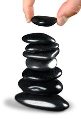 Fingers Stacking Zen Stones
