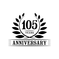 Obraz premium 105 years anniversary logo template. 