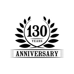 130 years anniversary logo template. 
