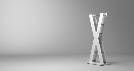 Retail store display, original detailed design and 3d rendering. Trade and retail concepts, copy space illustration