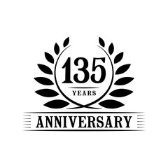135 years anniversary logo template. 
