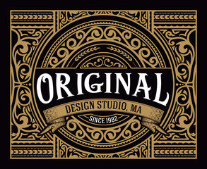 Original Badge with floral details