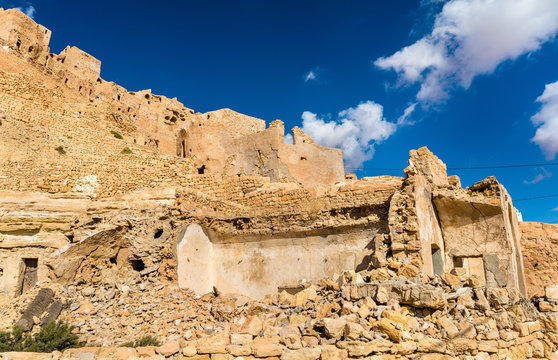 View of Chenini, a fortified Berber village in South Tunisia