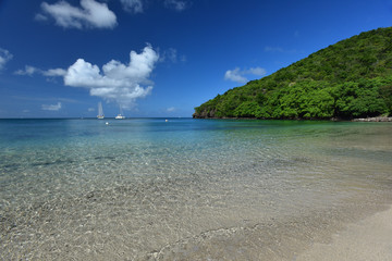 Wonderful exotic beach with white sand and crystal clean water.