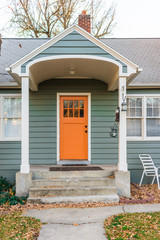 Front facade of newly painted home