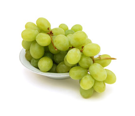 Green grape isolated on white