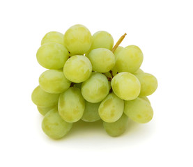 Fresh green grapes. Isolated on white