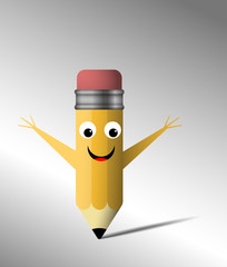 Happy yellow pencil