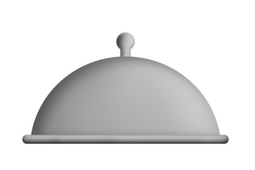 Bandeja de metal de restaurantes.