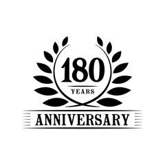 Fototapeta premium 180 years design template. Anniversary vector and illustration template.