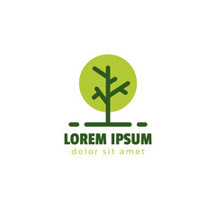 Fototapeta premium Tree logo, simple logo template design