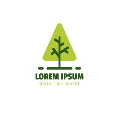 Tree logo, simple logo template design