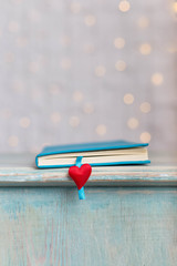 Notebook with bookmark