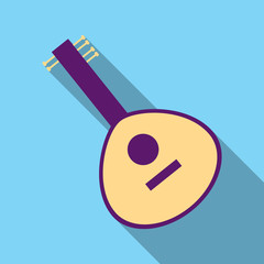 Balalaika icon. Flat illustration of balalaika vector icon for web