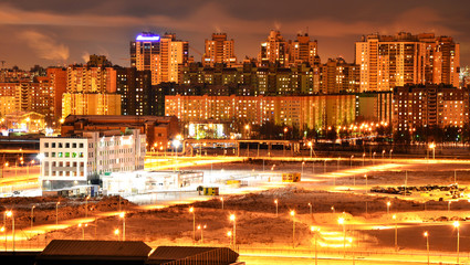 night landscape in the electric light