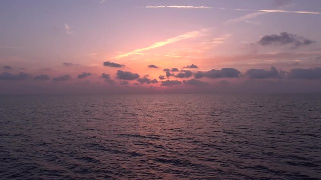Sunset, sea, cruise,