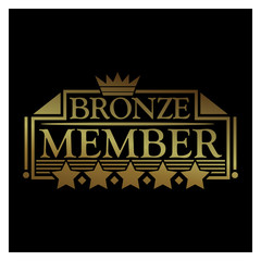 Bronze member Icon.  Vector Illustration on black background