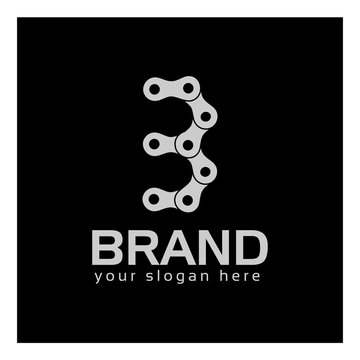 Letter B, Logo Letter B and chain. logo formed by chain