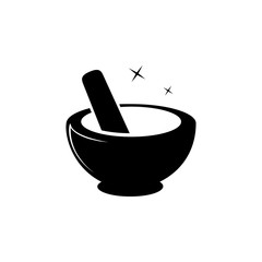 herbal bath black simple icon