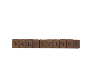 Valentines Day Background Isolated on White