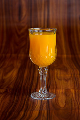 orange juice on a background