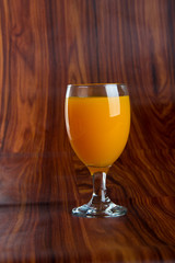 orange juice on a background