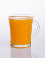 orange juice on a background